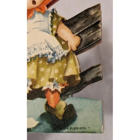 Norway Die Cut Fold Out Table Decor Kids Chicken Paper Dolls Baby Easter Elf Vtg - Picture 15 of 16